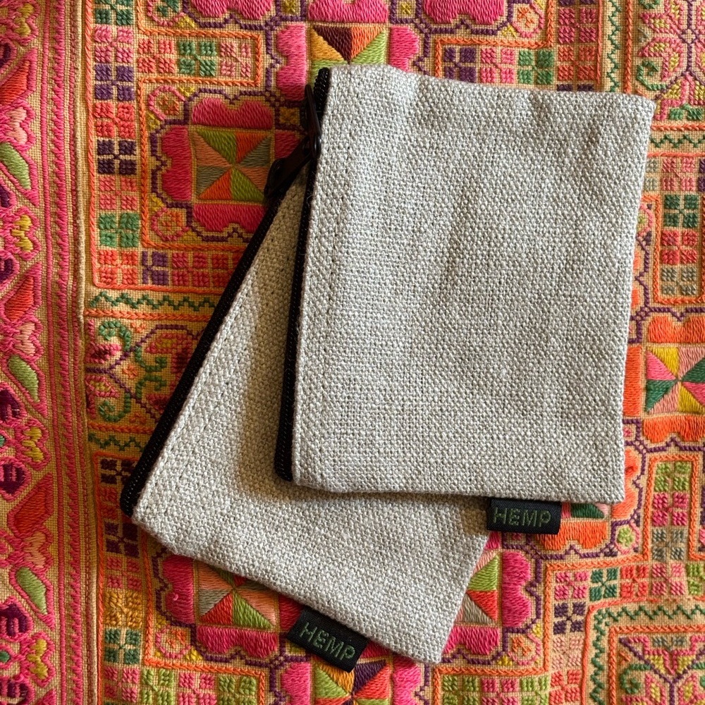 Hemp coin pouch